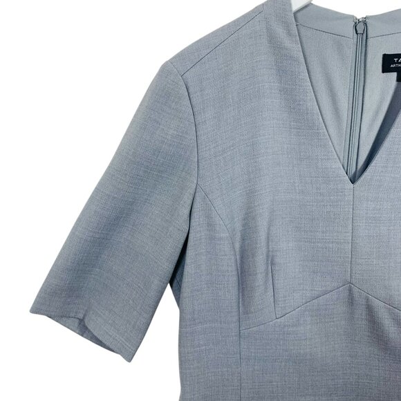 TAHARI Sheath light grey Pencil Dress SZ 8 - Picture 9 of 16